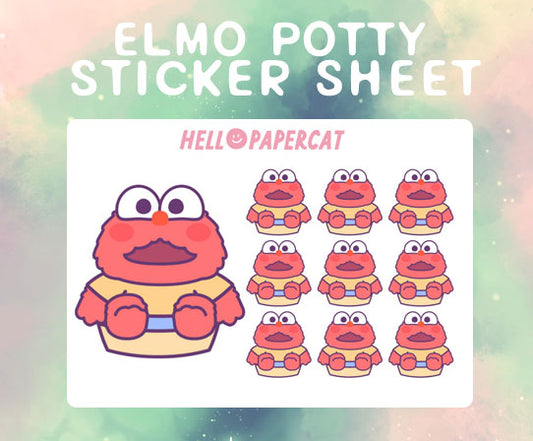 Elmo on the Potty sticker sheet