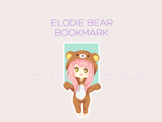 Elodie Bear magnetic bookmark