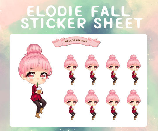 Elodie Fall sticker sheet