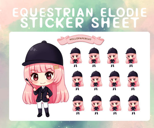 Equestrian Elodie sticker sheet