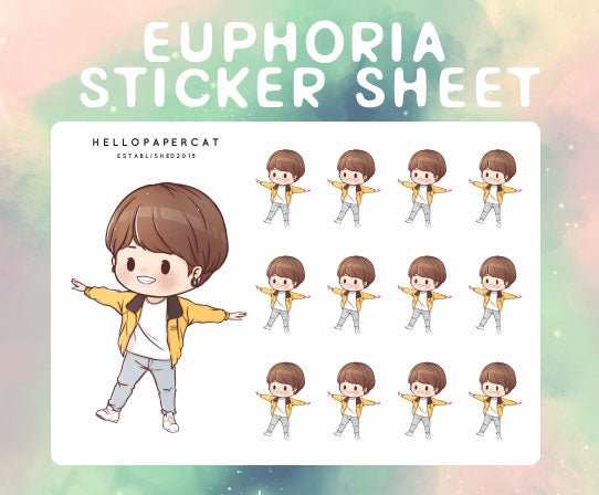 Euphoria sticker sheet