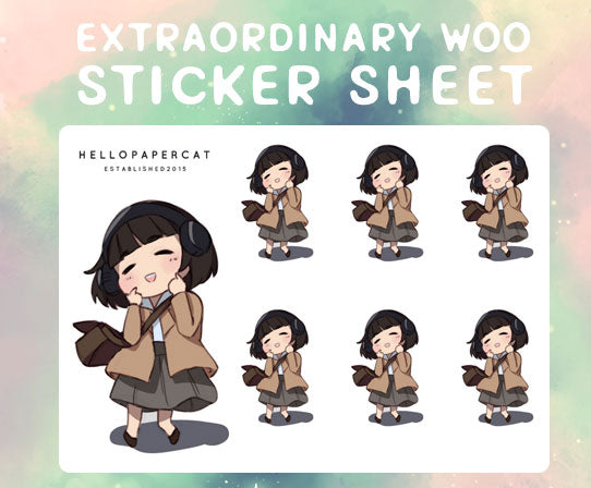 extraordinary attorney woo sticker sheet