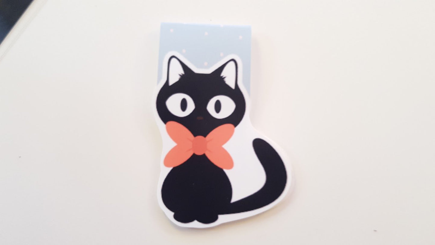 black cat magnetic bookmark
