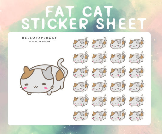 Fat Cat sticker sheet