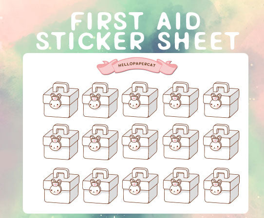 First Aid Kit sticker sheet
