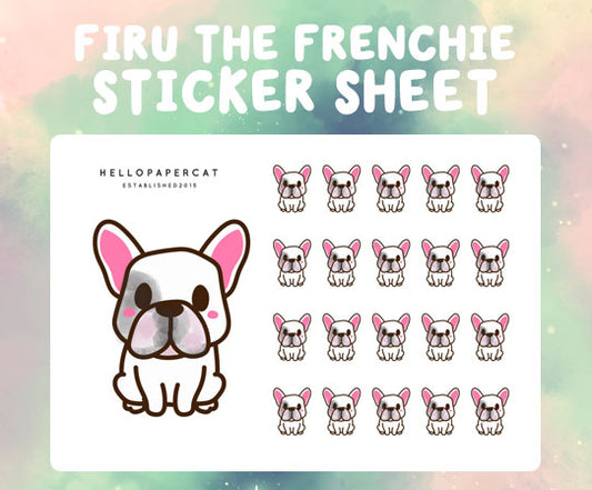 Firulais the Frenchie sticker sheet
