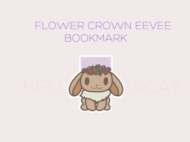 Flower Crown cutie magnetic bookmark