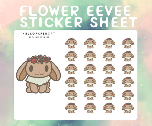 Flower crown cutie sticker sheet