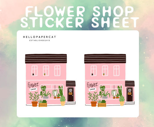 Flower Shop deco sticker sheet