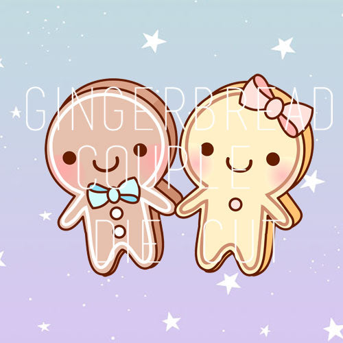 Gingerbread couple die cut