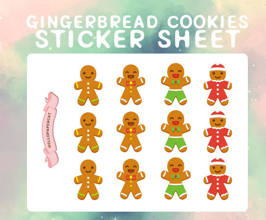 Gingerbread Cookies sticker sheet