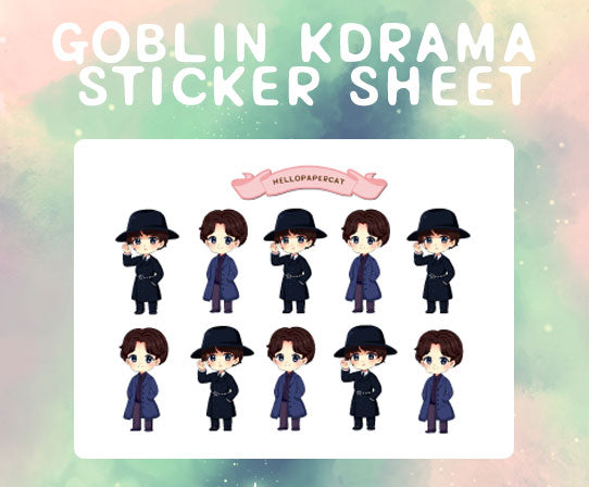 Goblin Kdrama sticker sheet
