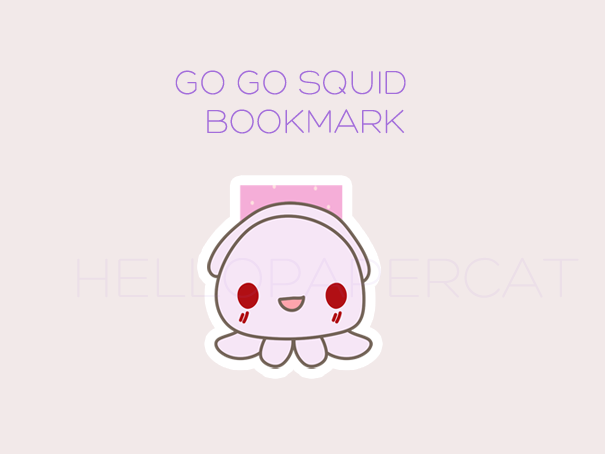 Go Go Squid magnetic bookmark