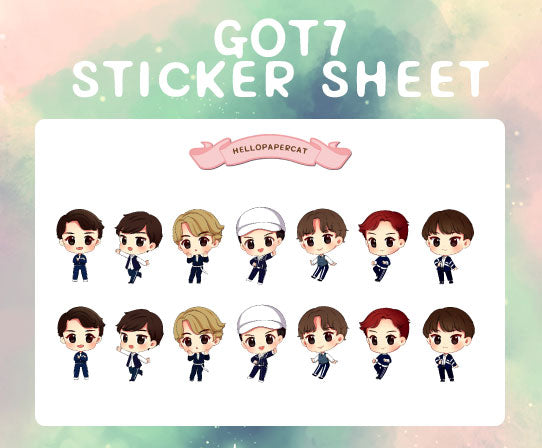 GOT7 sticker sheet