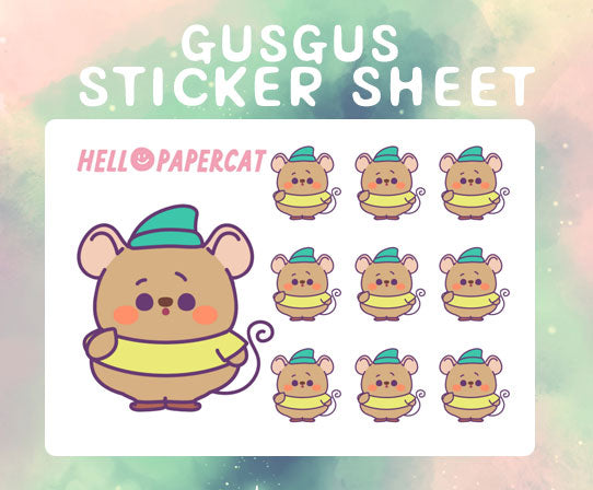 Gus gus sticker sheet