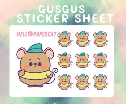 Gus gus sticker sheet