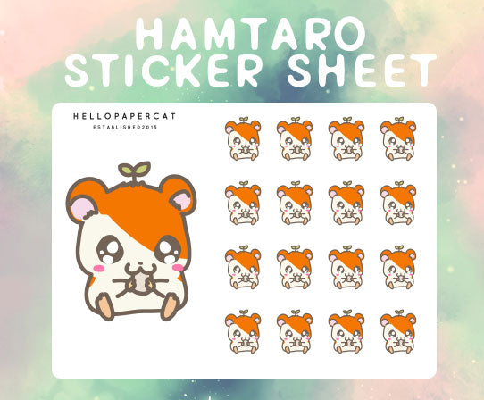 Hamster sticker sheet