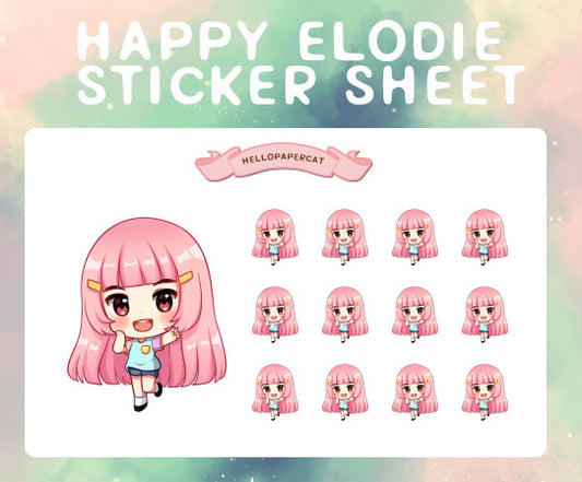 Happy Elodie sticker sheet