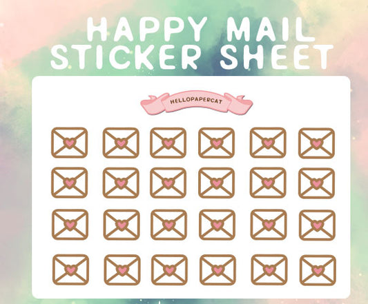 Happy Mail sticker sheet