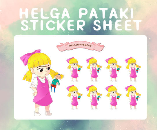 Helga inspired sticker sheet