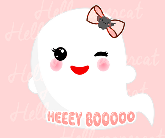 Heeeey Booooo cute ghost die cut digital download