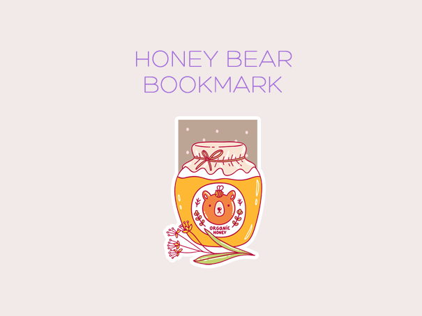 Honey Bear magnetic bookmark