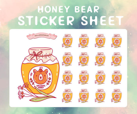 Honey Bear sticker sheet