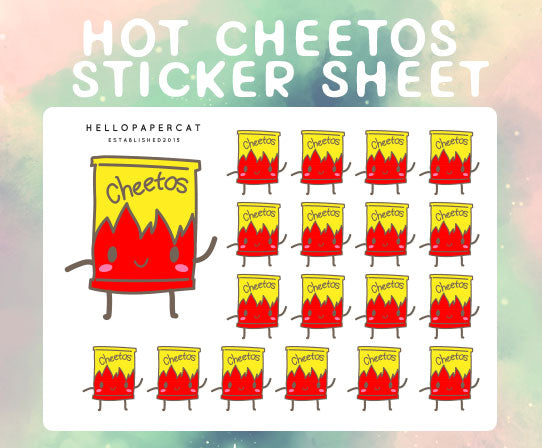 Hot Cheetos sticker sheet
