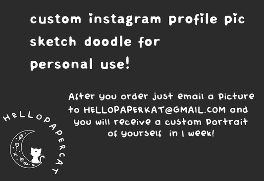Custom Instagram profile picture sketch doodle commission