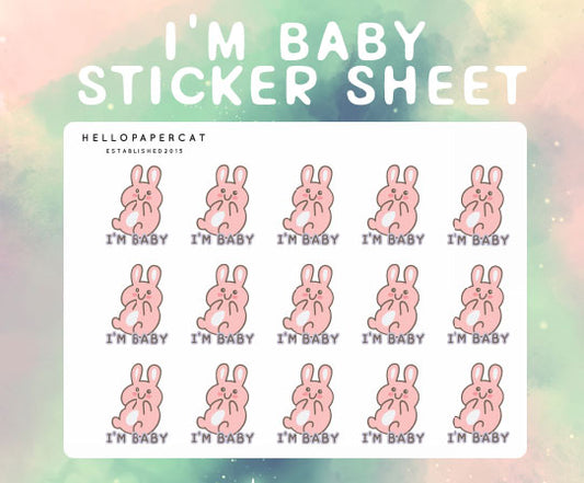 I'm Baby sticker sheet