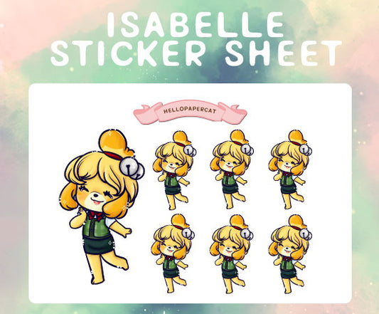 Isabelle sticker sheet