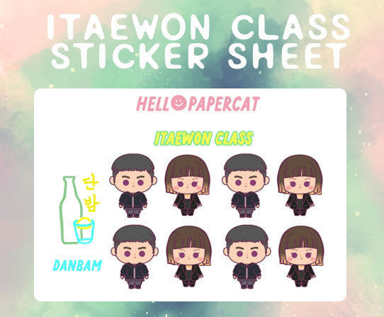 Itaewon Class sticker sheet
