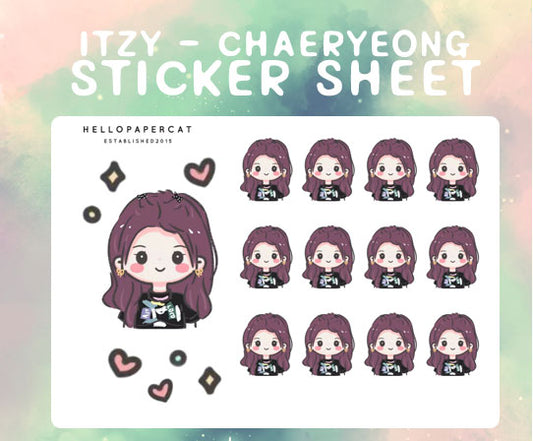 Itzy - Chaeryeong sticker sheet