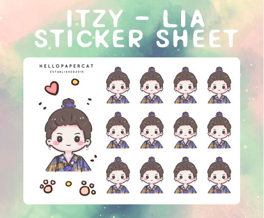 Itzy - Lia sticker sheet