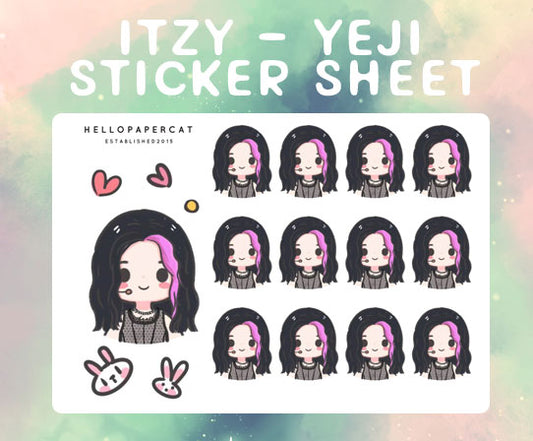 Itzy - Yeji sticker sheet