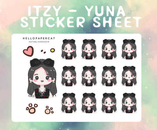 Itzy - Yuna sticker sheet