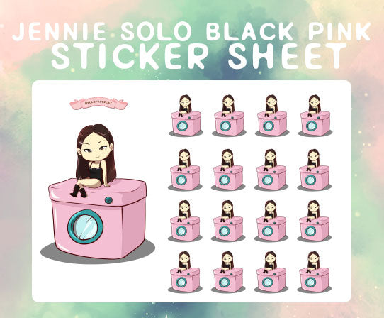 Jennie SOLO [blackpink] sticker sheet