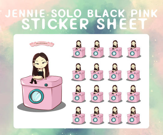 Jennie SOLO [blackpink] sticker sheet