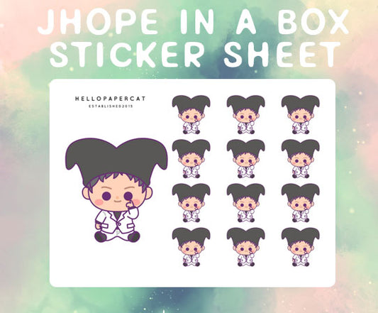 Jhope in a box sticker sheet