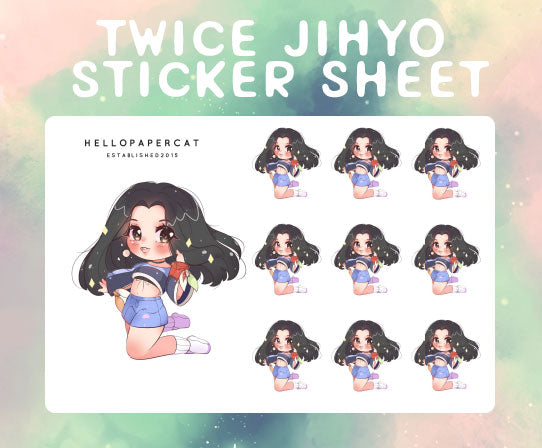 Twice Jihyo sticker sheet