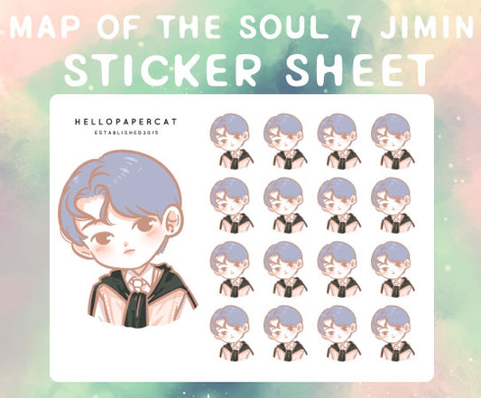 BTS map of the soul 7 Jimin sticker sheet