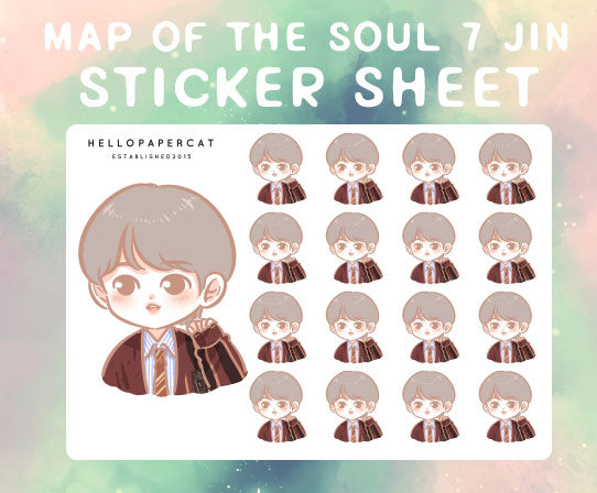 BTS map of the soul 7 Jin sticker sheet