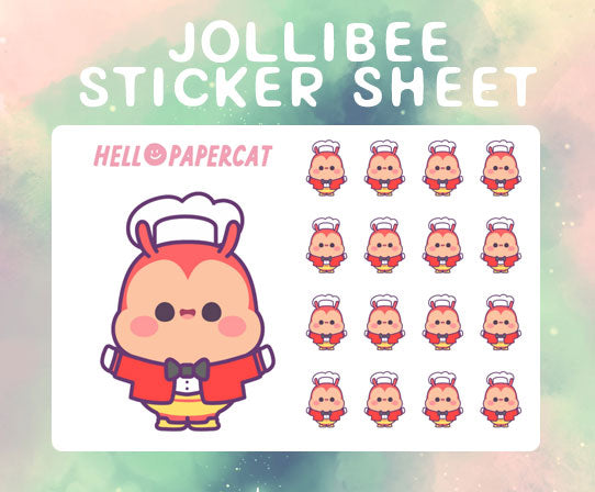 Jollibee sticker sheet