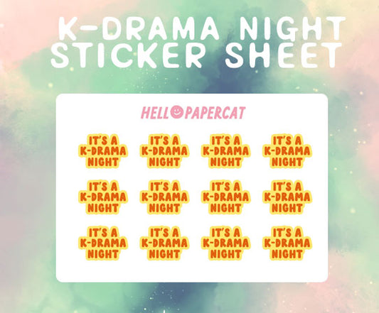 K-drama Night sticker sheet