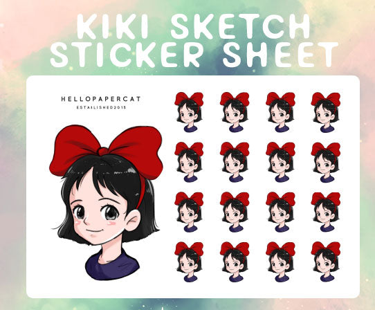 Kiki Sketch  sticker sheet