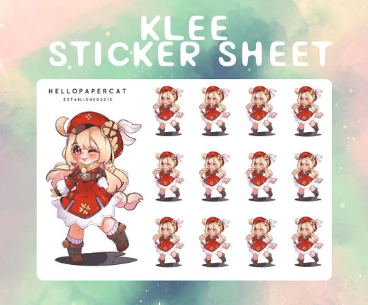 Klee sticker sheet