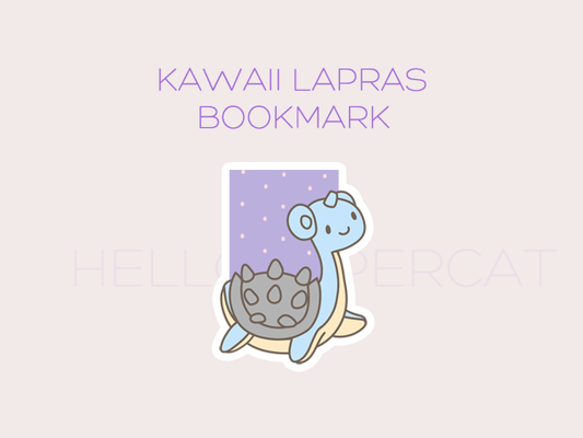 Kawaii water type inspired magnetic bookmark