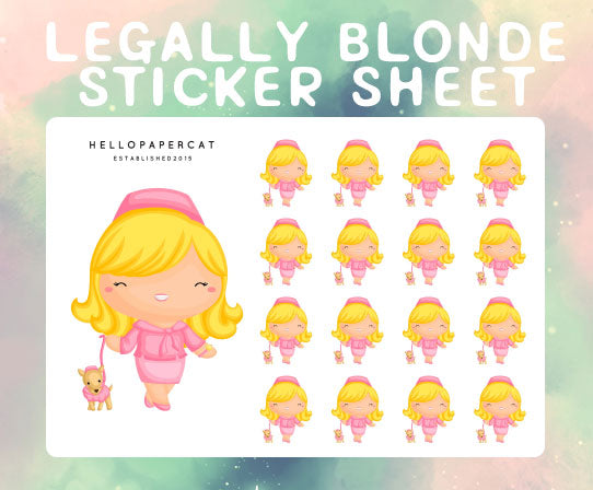 Lawyer romantic comedy inspired  sticker sheet