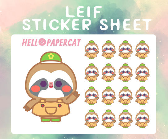 Leif sticker sheet