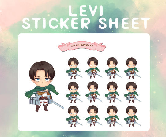Levi sticker sheet